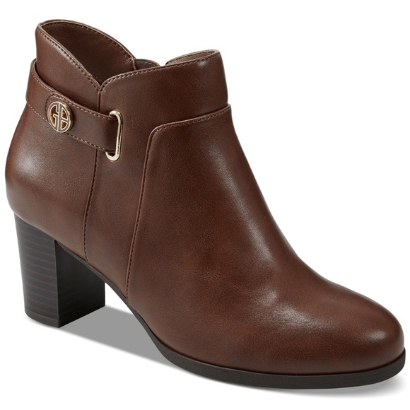 Giani Bernini Shoes - 42. Giani Bernini Memory Foam Artemyss Booties Brown Ankle Boots Size 8.5